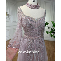 Luxury Square Neck Long Beading Mermaid Prom Dress